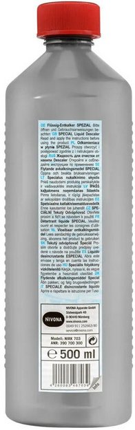Жидкость для удаления накипи Nivona NIRK 703 (фото 2) Жидкость для удаления накипи Nivona NIRK 703 (preview 2)