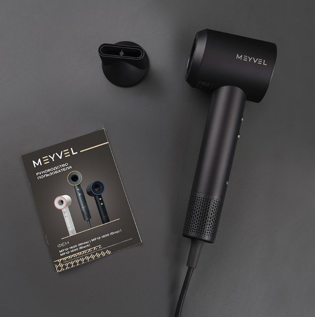 Настенный фен Meyvel MF12-1600 Черный (Black) (preview 8)