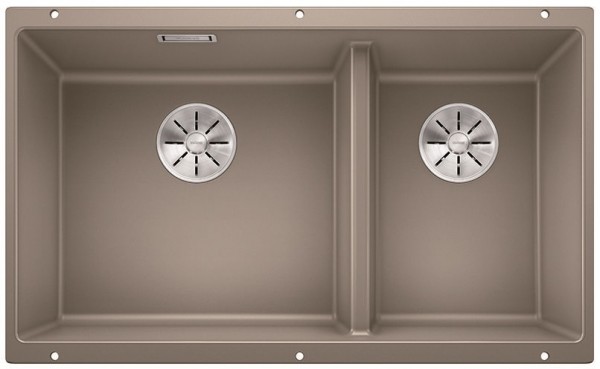 Мойка Blanco SUBLINE 430/270-U с отводной арматурой InFino® серый беж (preview 1)