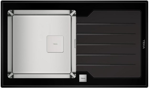 Врезная раковина Teka Diamond RS15 1B 1D 86 BLACK (preview 1)