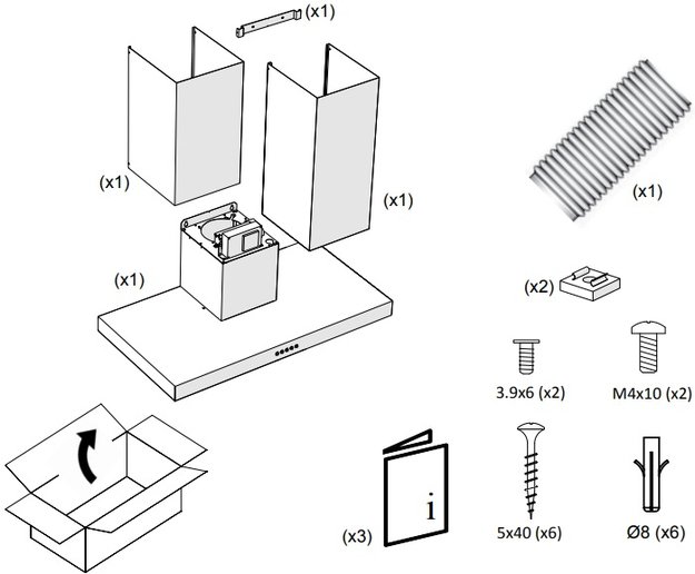 Вытяжка Pando P-823/90 IX V.850 SEC (preview 3)