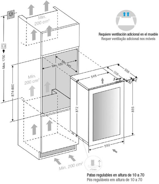 Встраиваемый винный шкаф Pando PVMA 88-49 PAL (preview 3)