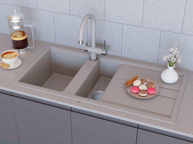 Мойка Omoikiri Kitagawa 100-2 WG (фото 2) Мойка Omoikiri Kitagawa 100-2 WG (preview 2)