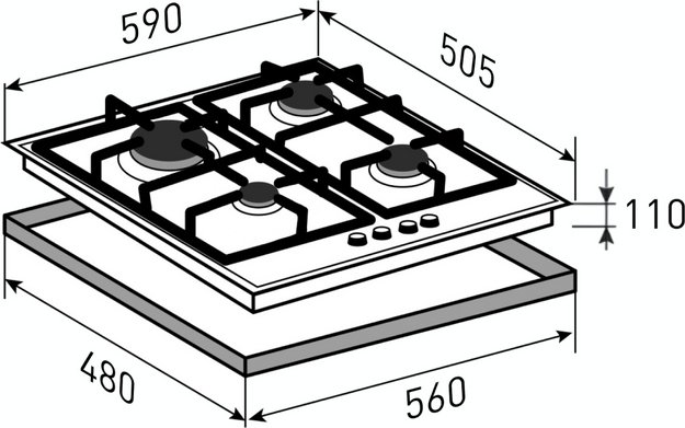 Газовая варочная панель Zigmund Shtain M 29.6 B (фото 7) Газовая варочная панель Zigmund Shtain M 29.6 B (preview 7)