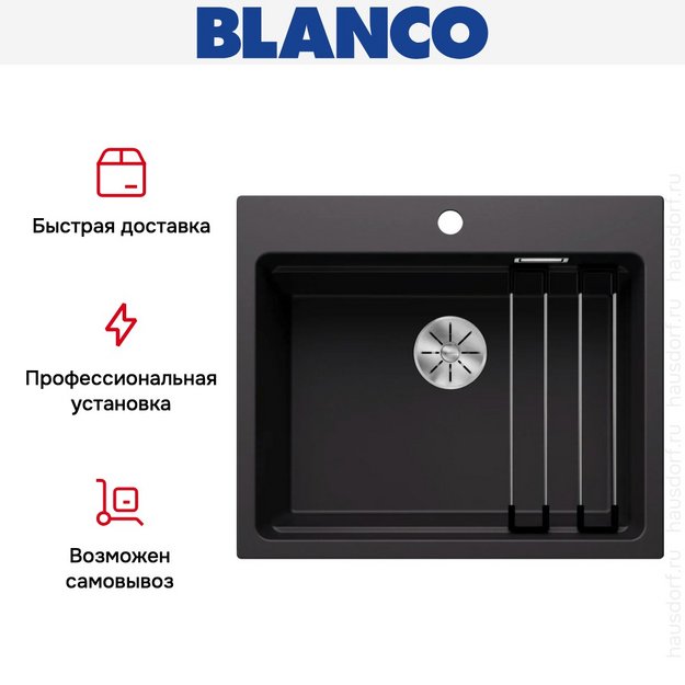 Мойка BLANCO ETAGON 6 Silgranit черный (preview 10)