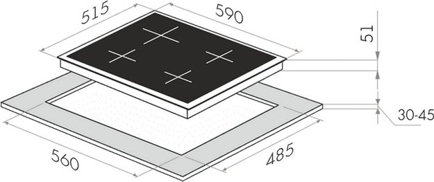 Газовая варочная панель MAUNFELD EGHG.64.33CBG/G (preview 8)