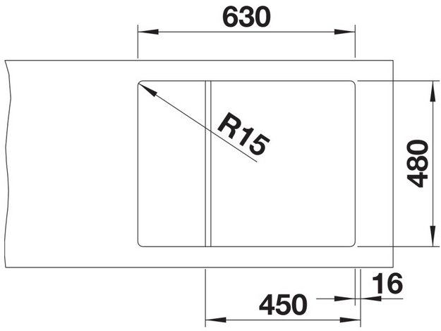 Мойка BLANCO ELON 45 S Silgranit черный, клапан-автомат (preview 3)