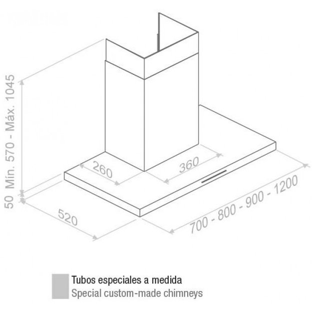 Вытяжка Pando P-401/70 IX 850 SEC (preview 3)