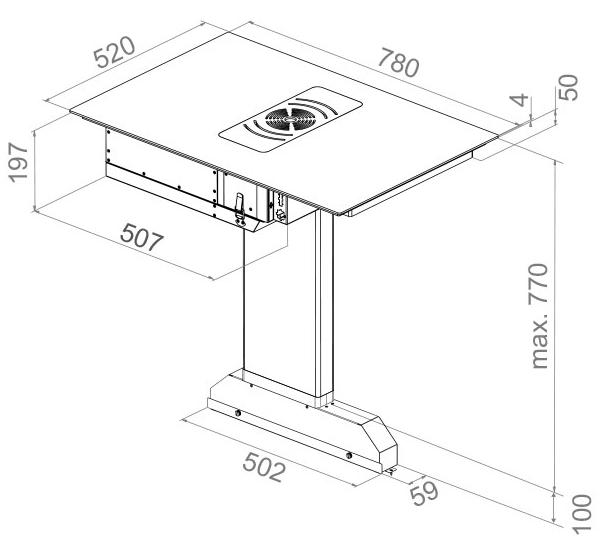 Варочная панель с вытяжкой Pando E-391/78 V.1130 ECO PLUS + KIT FCLR-AE (preview 7)