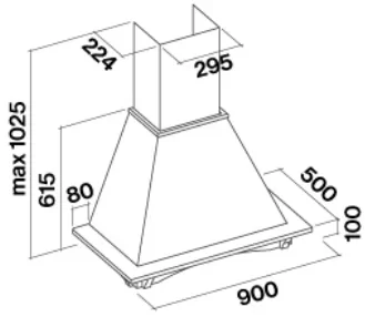 Вытяжка Falmec Melissa Tulip 90 (600) S под покраску (preview 5)