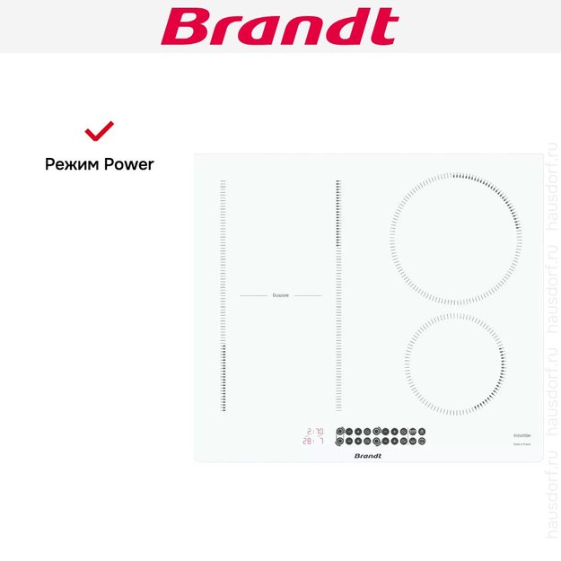 Индукционная варочная панель Brandt BPI164DUW (preview 6)