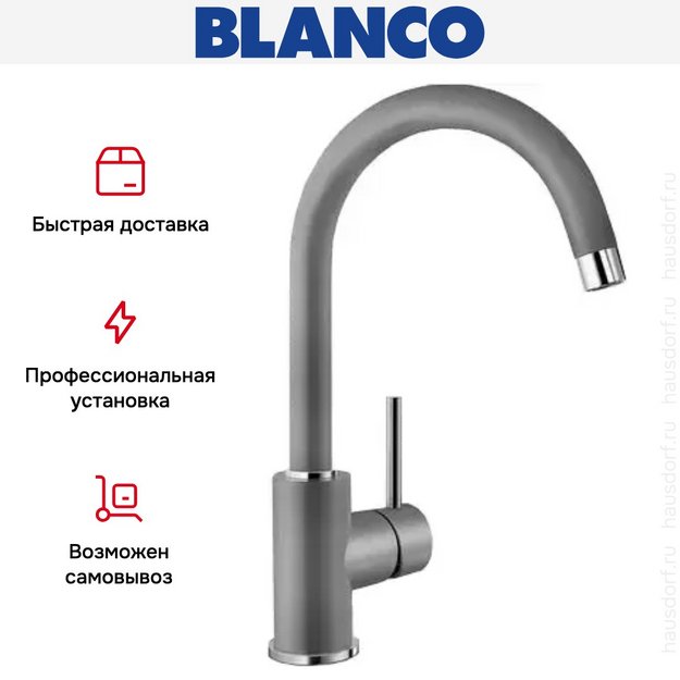 Смеситель Blanco MIDA Silgranit алюметаллик (preview 6)