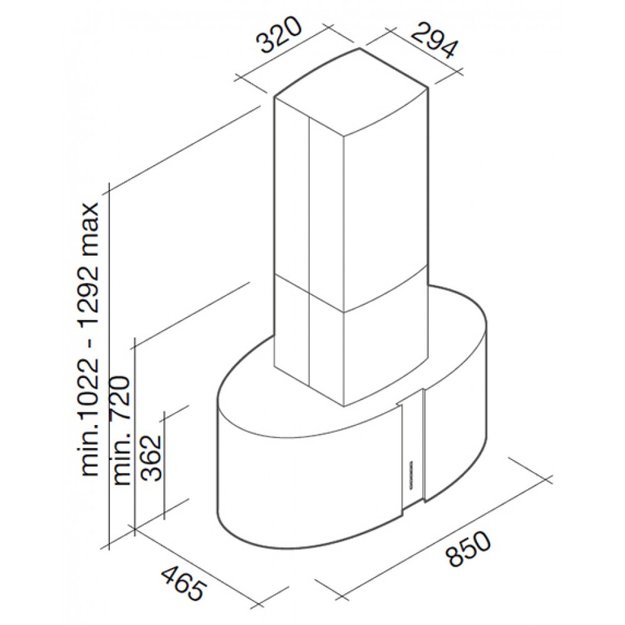 Вытяжка Falmec Mirabilia isola 85 New York Vetro (800) ECP (preview 3)