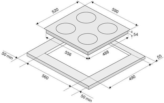 Индукционная варочная панель KRONA ORIGANO 60 BL (фото 7) Индукционная варочная панель KRONA ORIGANO 60 BL (preview 7)