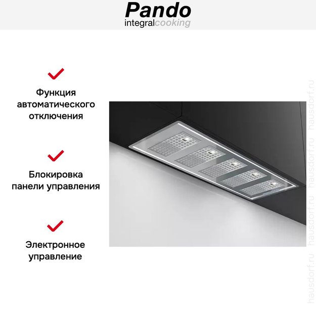 Встраиваемая вытяжка Pando GTI/810 INOX V.1550 ECO EXT (preview 4)