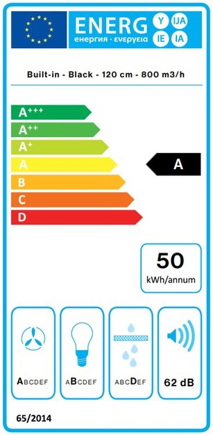Встраиваемая вытяжка Falmec VIRGOLA NO-DROP TOUCH 120 BLACK (preview 8)
