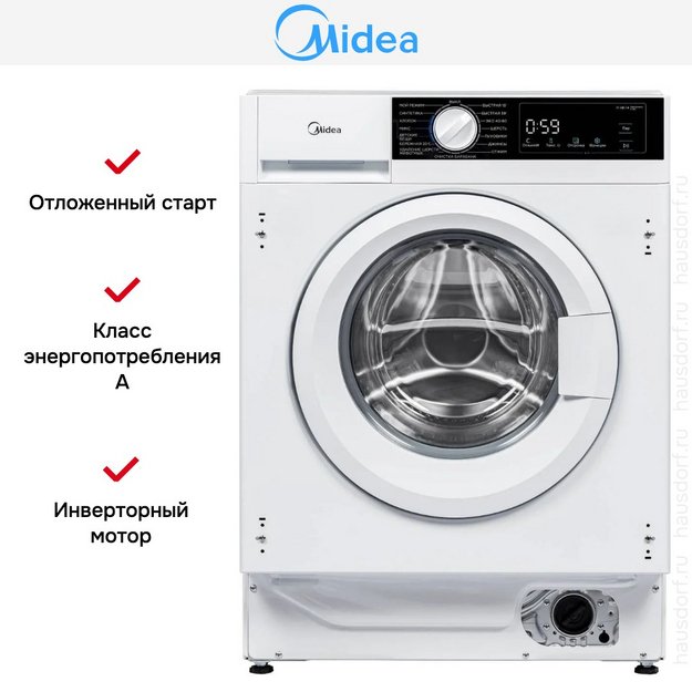 Встраиваемая стиральная машина Midea MFA06W80B/W (preview 10)