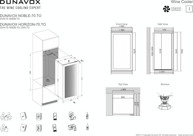 Встраиваемый винный шкаф Dunavox DVH-70.185DC.TO (фото 10) Встраиваемый винный шкаф Dunavox DVH-70.185DC.TO (preview 10)