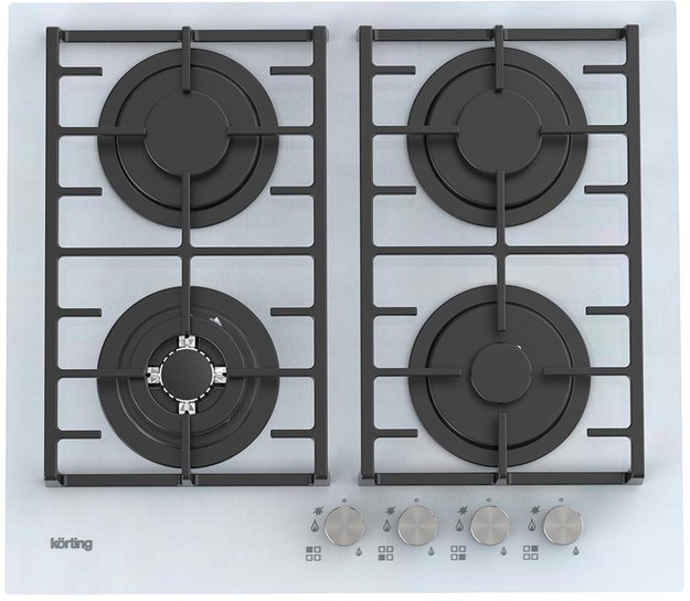 Газовая стеклянная варочная панель Korting HGG 6825 CTW (preview 1)