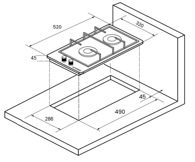 Газовая варочная панель Kuppersberg FBG 36 BG (preview 7)