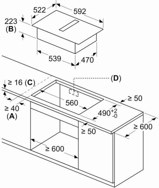 Варочная панель с вытяжкой Neff V56NBS1L0 (фото 6) Варочная панель с вытяжкой Neff V56NBS1L0 (preview 6)