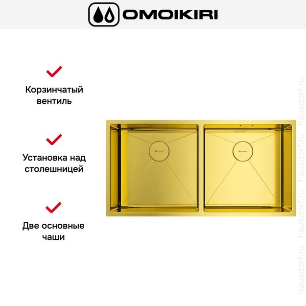 Мойка Omoikiri TAKI 86-2-U/IF LG (preview 6)