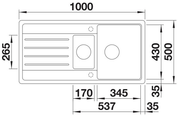 Мойка BLANCO LEGRA 6 S Silgranit черный (preview 2)
