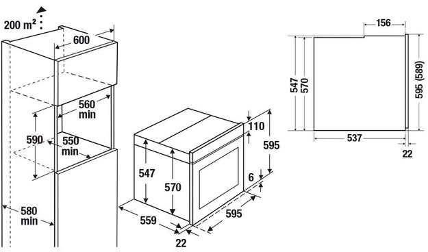 Духовой шкаф Kuppersbusch BP 6350.0 GPH 6 Black Steel (preview 3)