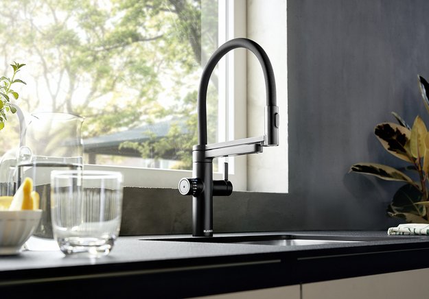 Смеситель 3-в-1 Blanco EVOL-S Pro Filter 526636 матовый черный (preview 2)