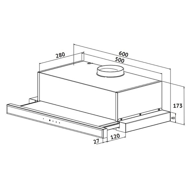 Встраиваемая вытяжка с выдвижным экраном Korting KHP 6670 GW (preview 3)