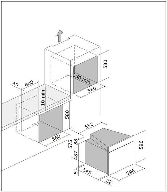 Духовой шкаф Barazza 1FVLTND черное стекло (preview 10)