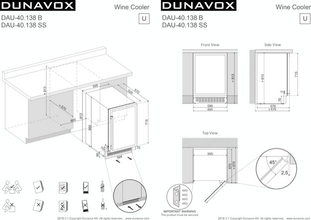 Встраиваемый винный шкаф Dunavox DAUF-40.138MB (preview 5)