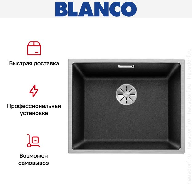 Мойка Blanco SUBLINE 500-IF отводная арматура InFino® антрацит (preview 7)