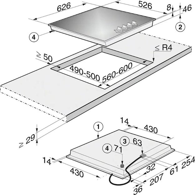 Независимая варочная панель Miele KM 3010 с витрины новая (preview 4)