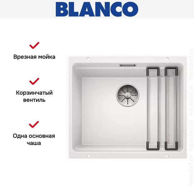 Мойка Blanco ETAGON 500-U SILGRANIT PuraDur белый (preview 8)