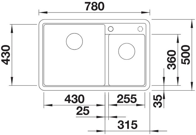 Мойка BLANCO LEGRA 8 SIlgranit кофе, чаша слева (preview 3)