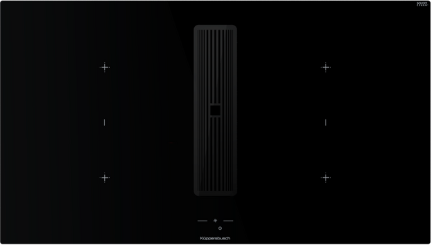 Индукционная варочная поверхность с вытяжкой Kuppersbusch KMI 9850.1 SR-S Black Chrome (preview 1)