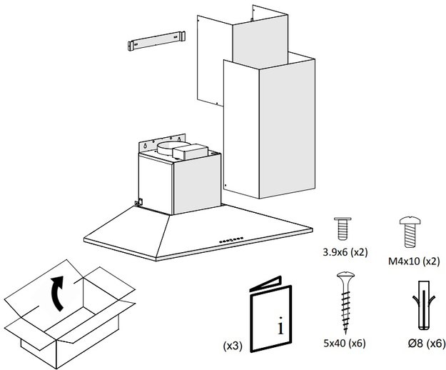 Вытяжка Pando P-221/60 IX 730 E.C.S.230/50 (preview 4)