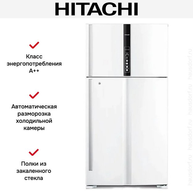 Холодильник Hitachi R-V720PUC1 TWH (preview 3)