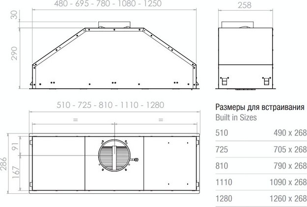 Встраиваемая вытяжка Pando GTI/510 NEGRO V.1050 ECO SEC PLUS (preview 3)