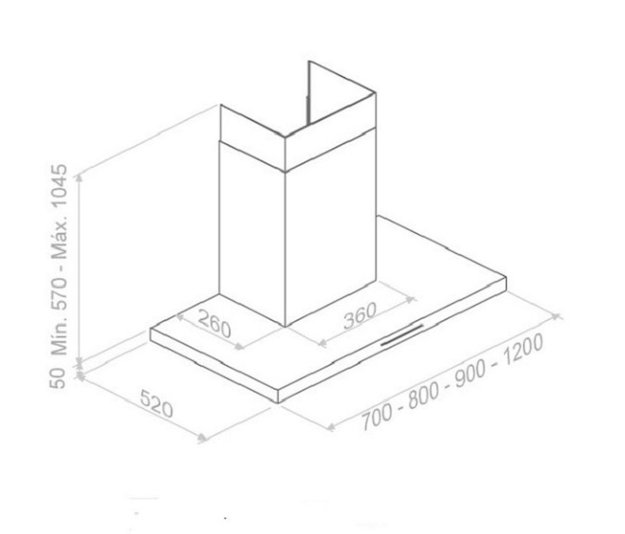 Вытяжка Pando P-401/120 IX 1050 SEC PLUS (preview 3)