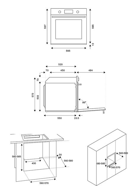 Духовой шкаф Bertazzoni F6011MODPLGNE/23 (preview 3)