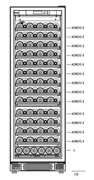 Встраиваемый монотемпературный винный шкаф EuroCave V-259 K-800020-L (preview 3)