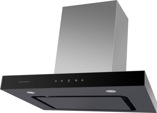 Встраиваемая кухонная вытяжка MAUNFELD Norfolk 60 нержавеющая сталь\черное стекло (preview 1)