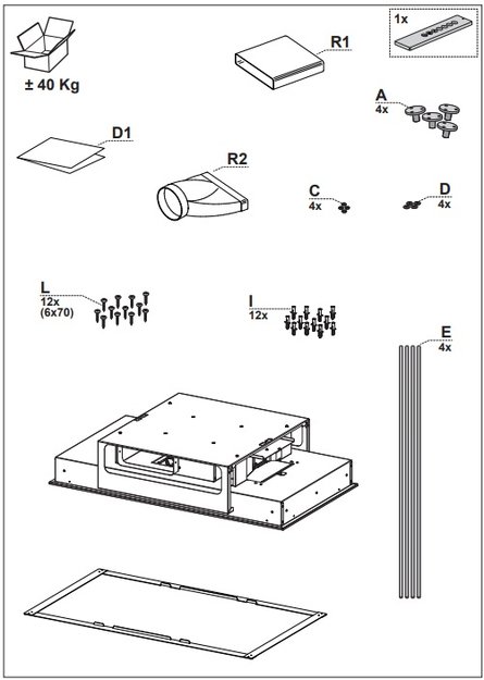 Встраиваемая в потолок вытяжка Faber INSIDE UP WH KL A90 (preview 4)