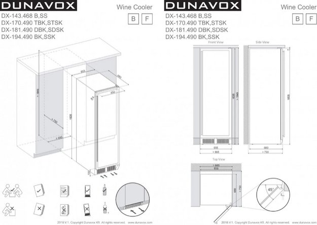 Винный шкаф Dunavox DX-181.490DCK (фото 4) Винный шкаф Dunavox DX-181.490DCK (preview 4)