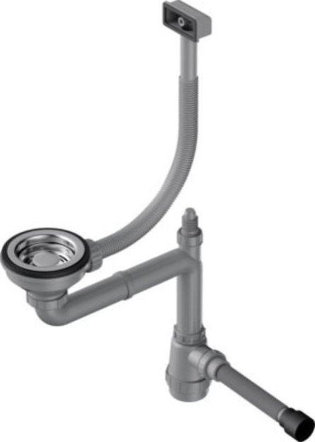 Арматура для одночашевых моек со скрытым прямоугольным переливом Omoikiri WK-1-S IN (preview 1)