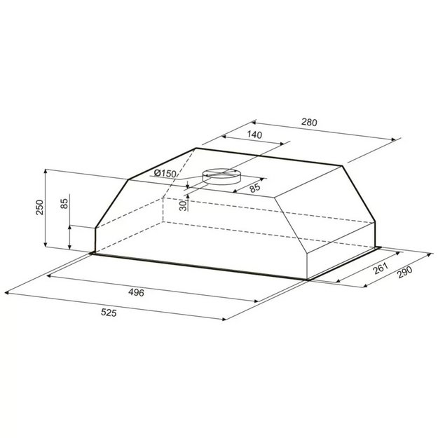 Встраиваемая вытяжка KRONA SVEN 600 black one knob (preview 12)