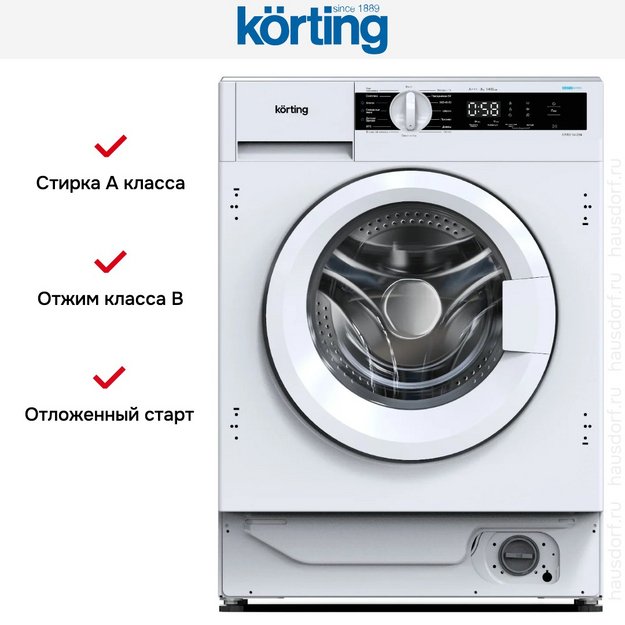 Встраиваемая стиральная машина Korting KWMI 14IS94 (preview 7)