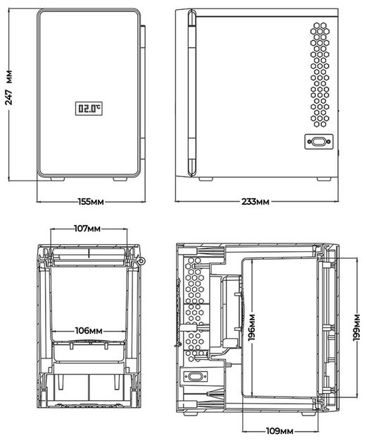Холодильник для косметики и напитков Meyvel MB-03C1W (preview 9)
